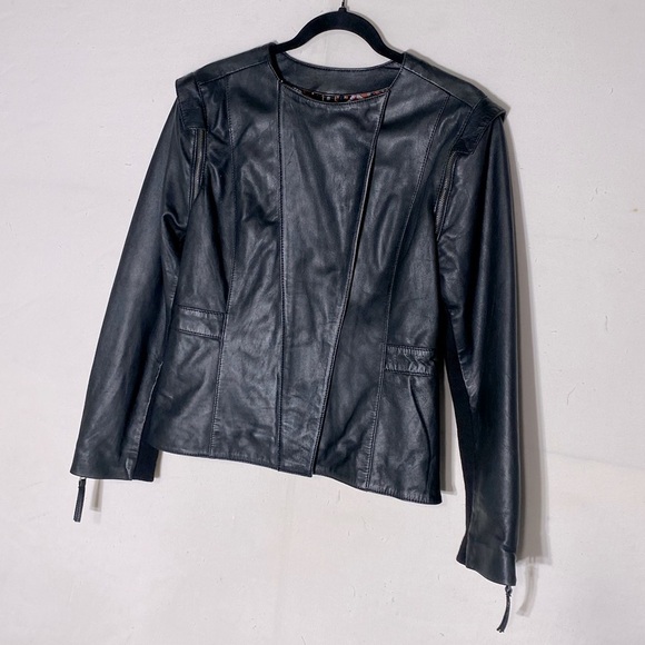Bano eeMee Black Genuine Leather Jacket 6 - Picture 15 of 15